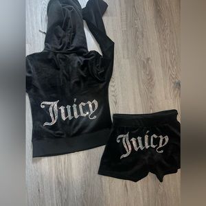Juicy couture velour set (jacket and shorts)